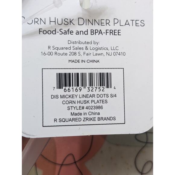 Set 4 Disney Mickey Mouse Children’s Kids Dinner Plates Bpa Free New CORN HUSK - Picture 7 of 8